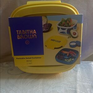 Tabitha Brown Yellow Packable Salad Container